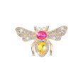 thumbnail image 2 of Eosunjian Lady Brooch Bee Shape Rhinestone Decor Anti-slip Shoulder Bag Suit Coat Collar Hat Scarf Decoration Clothes Pin Party Prom Bride Wedding Garment Jewelry Yellow, 2 of 13