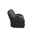 thumbnail image 4 of Benz LED & Power Reclining Loveseat Made With Faux Leather in Black, 4 of 13