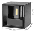 thumbnail image 2 of Lámpara Led Pared De 10w Interior Exterior Impermeable Deco Xtellar negro, 2 of 3
