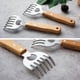 thumbnail image 5 of Trituradoras de carne Bear Claw - Juego de 2 piezas con mangos largos de madera y garras de acero inoxidable para cerdo desmenuzado, pollo, ternera - 10,8x7,5cm, 5 of 9
