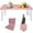 Pink, variant on Folding Plastic Table 4ft Adjustable Height Portable Dining Table for Camping, Picnics, Parties, High Load Bearing Foldable Table,Green