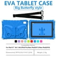 thumbnail image 5 of Allytechgroup iPad 6th 5th Gen Case, iPad Air 1 2 Case, Butterfly Design Kids Friendly Shockproof Kickstand EVA Shoulder Strap Bumper Lightweight Case for Apple iPad 9.7" 2017/2018, Rose, 5 of 8