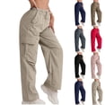 thumbnail image 5 of Women's High-Waisted Wide-Leg Overalls with Pockets - Loose Hiking Pants for Outdoor Comfort, 5 of 9