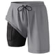 thumbnail image 4 of Bañador para hombre con forro de compresión - 95 % poliéster, 5 % elastano, cintura con cordón, estampado de árboles de colores - Pantalones cortos para playa, natación y pesca, 4 of 4