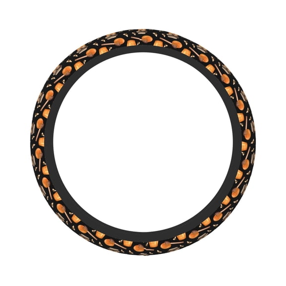 Picia Bee and Honey Car Steering Wheel Cover, Non-Slip, Breathable, Universal 15 inch