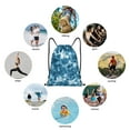thumbnail image 6 of Balery Blue Tie Dye Pattern Drawstring Backpack Bag Sport Gym Sackpack Cinch Bags Pattern Drawstring Backpack Bag Sport Gym Sackpack Cinch Bags -Medium, 6 of 6