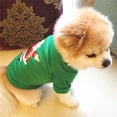 thumbnail image 4 of CICRKHB Dog Clothes Christmas Pet Cartoon Printed Pullover T Shirt Cute Spring Autumn Cartoon Printing Dogs Shirts Soft Pet Christmas Puppy Apparel Outfit 4 Sizes Pet Supplies Green, 4 of 6