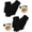 Black, variant on 2 Pairs Kids Gloves Winter Thermal Wool Fleece Lined Gloves Thick Knit Glove for Cold Weather Boys Girls 5-12 Years