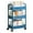 Blue, variant on Compact 3 Shelf Rolling Cart Plastic Multi Purpose Organizers Movable Bathroom Storage Shelf For Closet Bathroom Storage