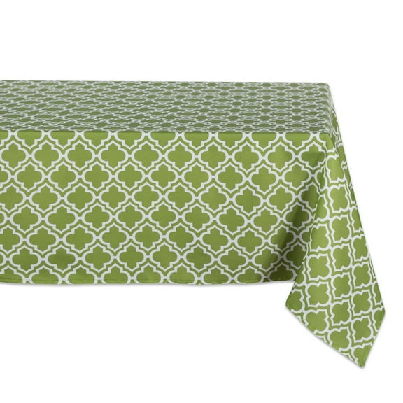 DII Green Lattice Outdoor Tablecloth 60x84