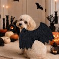 thumbnail image 5 of Black Bat Wings Cat Costume, Small Pet Halloween Dress Up, Adjustable Plush Strap Outfit with 46cm Wing Length for Photo Party, 5 of 10