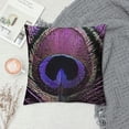 thumbnail image 2 of Orinice Peacock Feather Graphic Decorative Cushion Throw Pillow Cover for Home Couch Living Room Bed Sofa - High-Quality Aesthetic Decorative 1PC 24x24in, 2 of 5