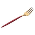 thumbnail image 1 of Tenedor Gloria de acero inoxidable Rojo + dorado Tenedor de cena, 1 of 7