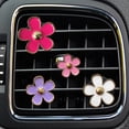 thumbnail image 3 of Clip decorativo para aire acondicionado de coche con forma de margarita y aromaterapia con forma de flor de cinco pétalos de aleación, 3 of 3
