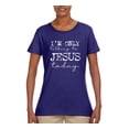thumbnail image 2 of Wild Bobby I'm Only Talking to Jesus Today Inspirational/Christian Women Graphic Tee, Purple, XX-Large, 2 of 6