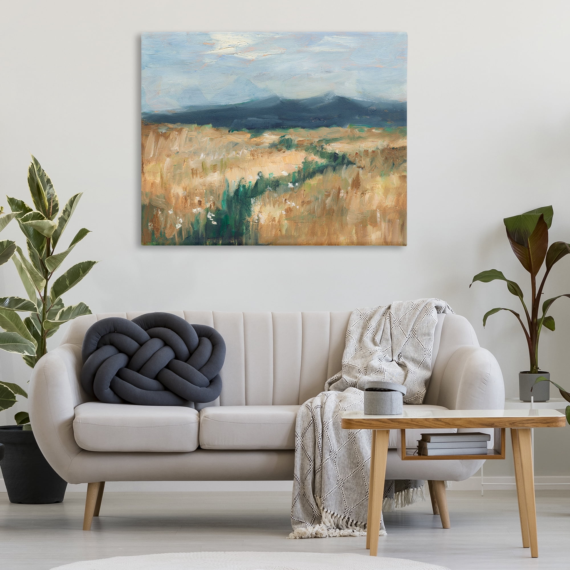 Stupell Industries Mountainous Trail Landscape Landscape Painting Gallery Wrapped Canvas Art Print Wall Art, 48 x 36