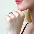 thumbnail image 6 of BERRICLE Sterling Silver Halo Wedding Engagement Rings Cushion Cut Cubic Zirconia CZ Vintage Inspired Art Deco Ring for Women, Rhodium Plated Size 10, 6 of 10