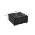 thumbnail image 6 of S-HOME Classic Tufted Design Storage Ottoman With Nailhead Trim 30 Inch Square Upholstered Footstool For Living Room Or Bedroom Decor, Dark Grey, 6 of 11