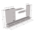 thumbnail image 5 of Fly E 35TV Wall Mounted Floating Modern Entertainment Center, 5 of 5
