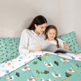 thumbnail image 3 of jejeloiu Cute Alpaca Bedding Comforter Set 7-Piece,Tropical Desert Cactus King Bedding Sets,Green White Bed Sheets For Girl Boys,Microfiber Bedroom Decor Reversible, 3 of 8