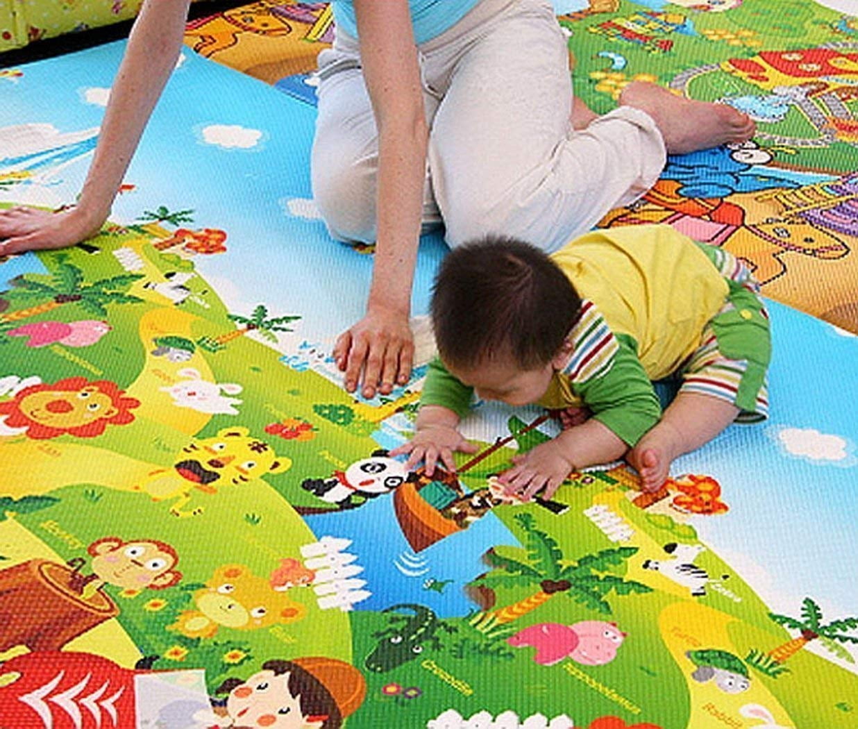 Baby Crawling Mat for Sale | Soft Baby Play Mat for Living Room, Dark Blue, 5'9x6'5(180x200cm)