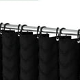 thumbnail image 6 of Zrodlmo Boho Chevron Textured Shower Curtain with Hooks, Tassel Fabric Bathroom Curtain, 72" x 72", Black, 6 of 9