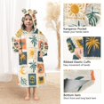 thumbnail image 3 of FORMRS Wearable Blanket Hoodie with Sleeves for Kids Cozy Flannel Sweatshirt, Beige Playful Stamp, 3 of 7