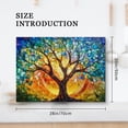 thumbnail image 2 of Square Glass Induction Cooktop Protector Mat, Retro Huge Tree Colorful Washable Glass Stove Cover, Heat Resistant Foldable Decoration Pad for Kitchen RV (28×20 Inch), 2 of 3
