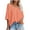 Orange, variant on TIHLMK Women's Tops, Tees & Blouses Fashion Women Summer Casual Loose Short Sleeve Pullove Solid Blouse T-Shirt Khaki