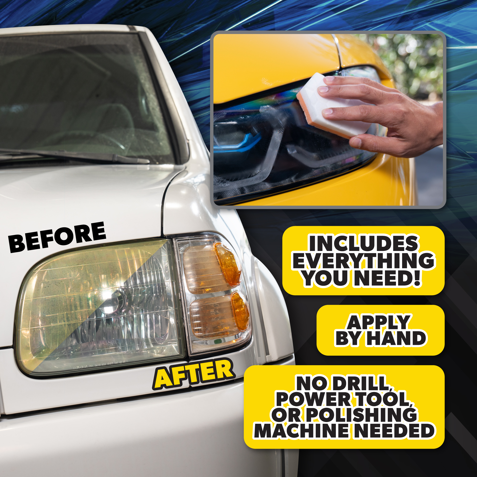 Chemical Guys Headlight Restoration & Ceramic Kit, 5 Items