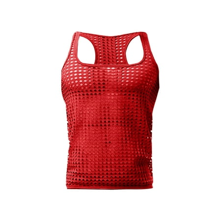 Zszcpp Latex Lingerie For Men Mesh Hollowed Out Top Thin Hoodie Simple Style Casual Vest Solid Bras