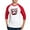 Red/White, variant on CafePress - Devil Bats - Cotton Baseball Jersey, 3/4 Raglan Sleeve Shirt