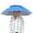 Royal Blue, variant on Portable Rain Umbrella Hat Foldable Outdoor Anti-UV Head Cap (Silver Gray)