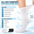 thumbnail image 6 of Diabetic Ankle Socks for Men Women Non Binding Loose Fit Breathable Socks for Neuropathy Edema Foot Health Daily Wear 5 Pairs, 6 of 7