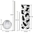 thumbnail image 6 of Black Cat Tumbler With Lid and Straw Stainless Steel 20oz Cat Skinny Tumbler Insulated Black Cat Cup Water Bottle Coffee Mug Travel Tumbler Cat Lover Gifts for Women, 6 of 6