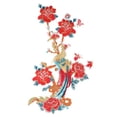 thumbnail image 2 of Parche de bordado, parche de flores, flores de fénix, parche de bordado de flores, parche de bordado de costura, tecnología de vanguardia, 2 of 14