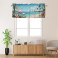 thumbnail image 2 of Pink Flamingo Curtain Valance for Kitchen Tropical Palm Tree Beach Summer Window Valance for Living Room Bedroom, Kitchen Valance Rod Pocket Window Curtain 54 by 18 in, 1 Panel, 2 of 6
