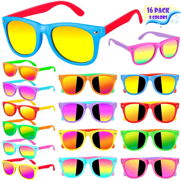 Gafas de sol Metemot Kids con protección UV400, 16 paquetes, 3 a 8 años
