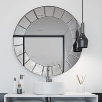 31.5x31.5 Round Frameless Decorative Wall Mirror