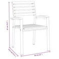 thumbnail image 4 of vidaXL Stackable Garden Chairs 6 pcs Solid Wood Acacia and Metal, 4 of 4