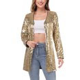 thumbnail image 1 of Manteau à Paillettes Ouvert pour Femmes Blazer Las Vegas Fête Club Veste Cocktail, 1 of 5