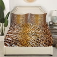 thumbnail image 3 of Erosebridal Brown Leopard Print Bed Sheets Set Cheetah Queen Size Sheet Sets, African Safari Animal Sheets Tiger Skin Bed Set, Jungle Wildlife Hair Flat Sheet Lightweight Soft, 3 of 6
