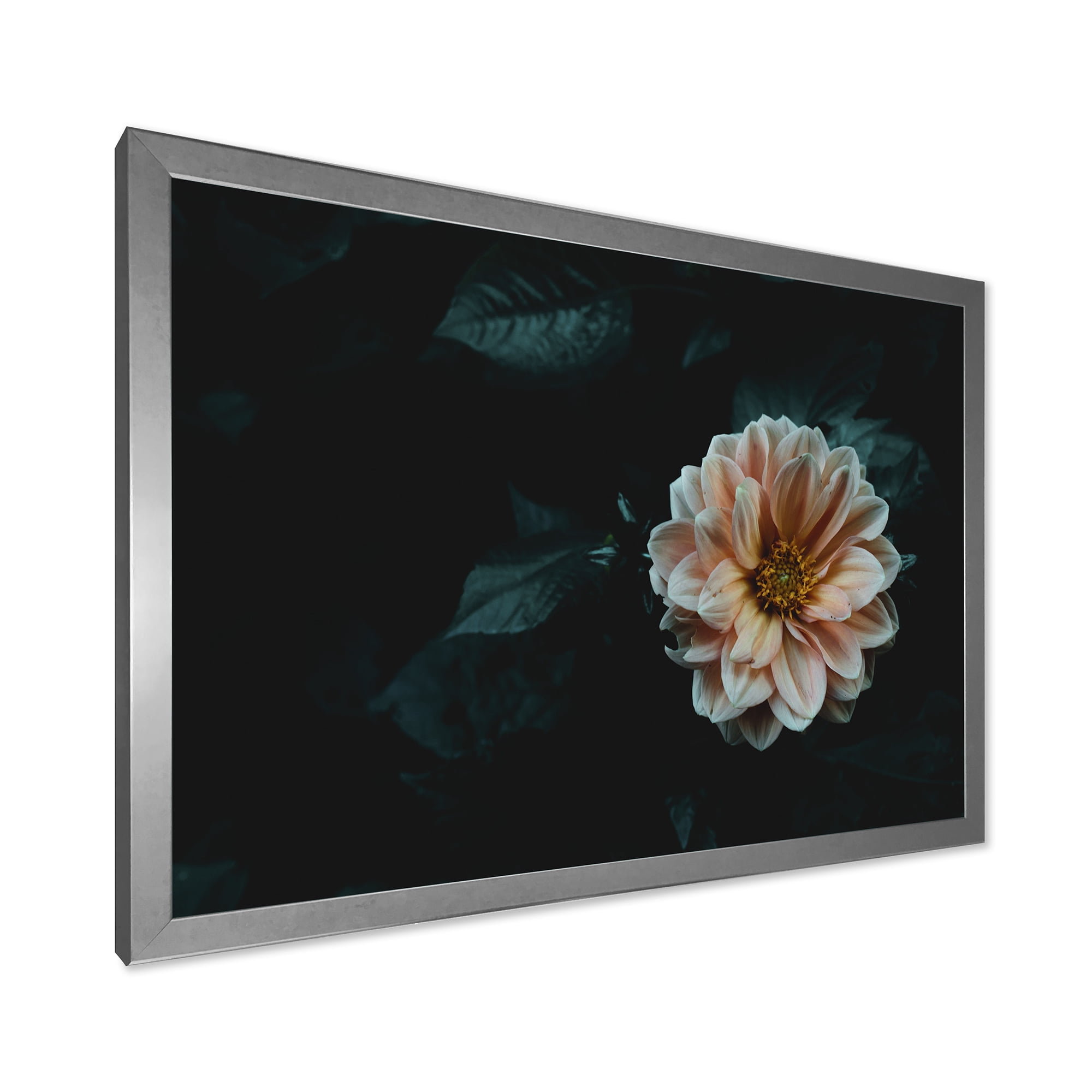 Designart 'Blooming Yellow Flower' Traditional Framed Art Print