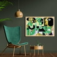 thumbnail image 2 of Abstract Wall Art with Frame, 2 Men and a Woman the Man Giving a Flower to the Sad Woman Art Illustration, Printed Fabric Poster for Bathroom Living Room Dorms, 35" x 23", Multicolor, by Ambesonne, 2 of 2