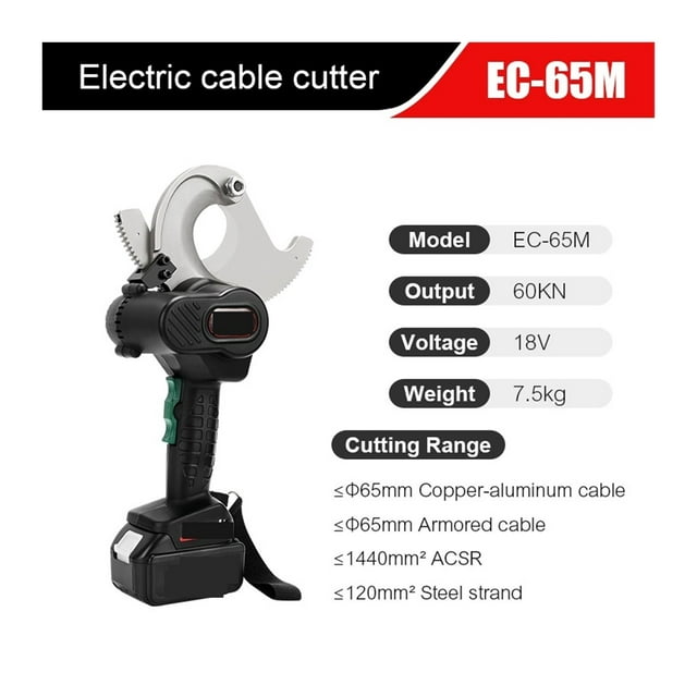 Electric Ratchet Cable Cutter Light And Fast Cutting 50mm/65mm Cable ar Type Scissors For Armored Cable ACSR ,Durable Material