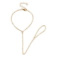 thumbnail image 2 of de dedo cadena mano cadena joyería para fiestas diarias niñas Oro 1 Hugo Pulsera de anillo de dedo, 2 of 9