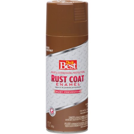 1PACK Do it Best Rust Coat Gloss Chestnut Brown 12 Oz. Anti-Rust Spray Paint