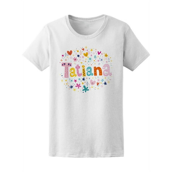Tatiana Cute Colorful Flowers T-Shirt Women -Image by Shutterstock, Female XX-Large