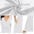 thumbnail image 5 of Asklazy Women Sleeveless Deep V Neck Loose Plain Long Maxi Casual Dress,US Size,XL,White, 5 of 11