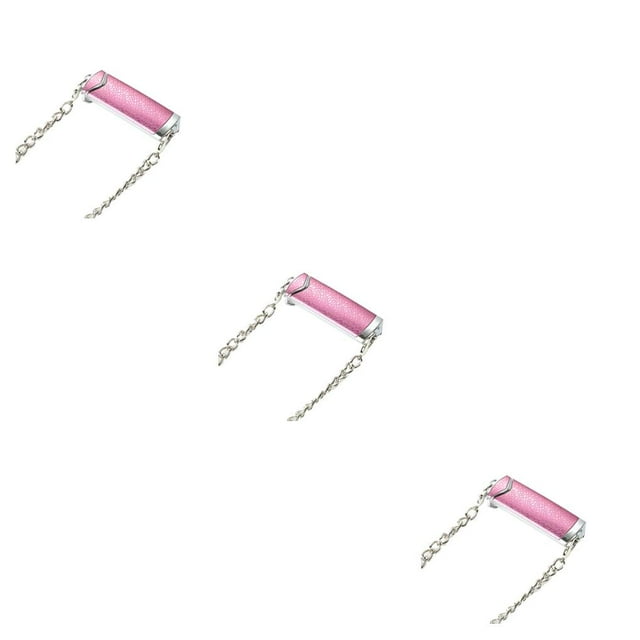bedienty Smart Phone Back Clip Portable Adjustable Detachable Anti-lost Anti-corrosive Replacing Travelling Outing Chain Pink Silver 3Set